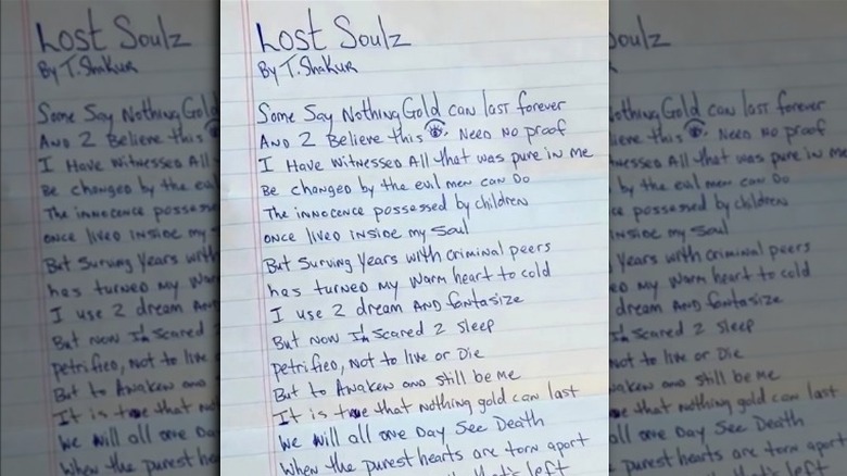 Tupac Shakur's "Lost Soulz" poem