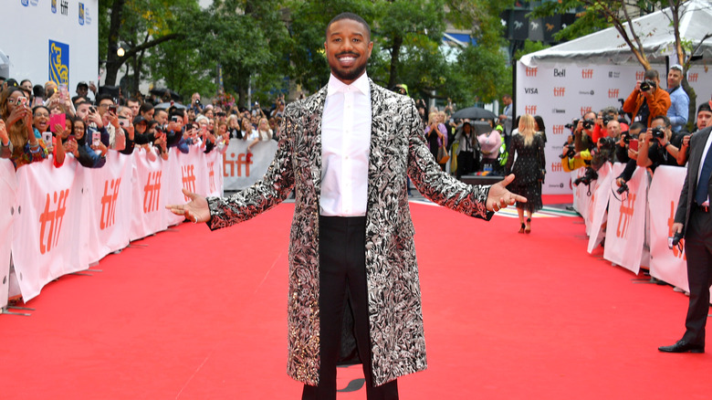 Michael B. Jordan posing on red carpet