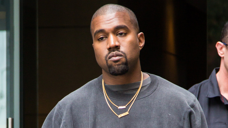 Kanye West frowning