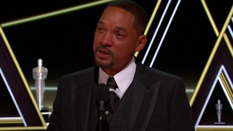 Will Smith crying during speech