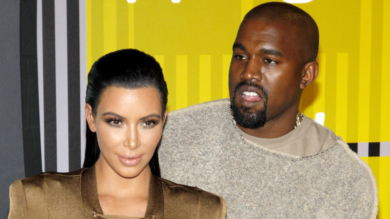 Kim Kardashian and Kanye West an an event