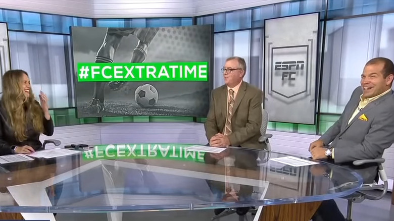 ESPN FC 'Extra Time' hosts laughing