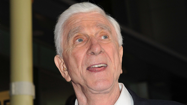 Leslie Nielsen smiling big