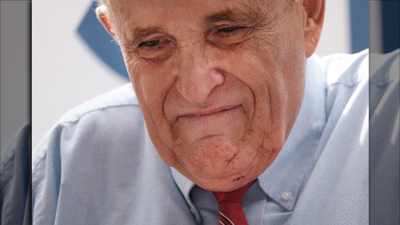 Rudy Giuliani grimacing