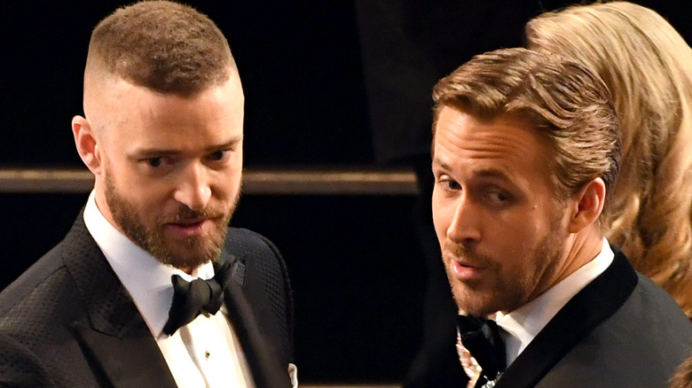 Justin Timberlake and Ryan Gosling talking