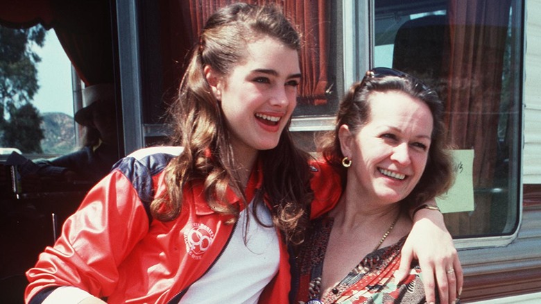 Brooke Shields, mom Teri Shields, both laughing