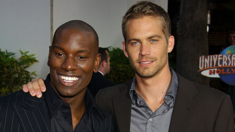 Tyrese Gibson and Paul Walker smiling