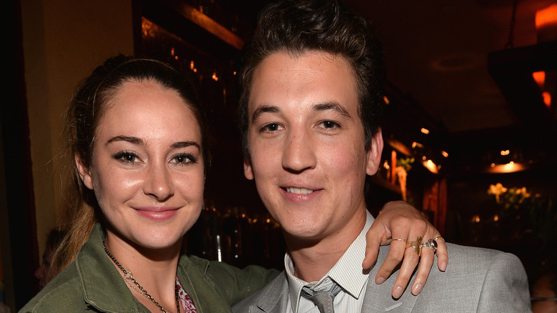 Shailene Woodley and Miles Teller smiling