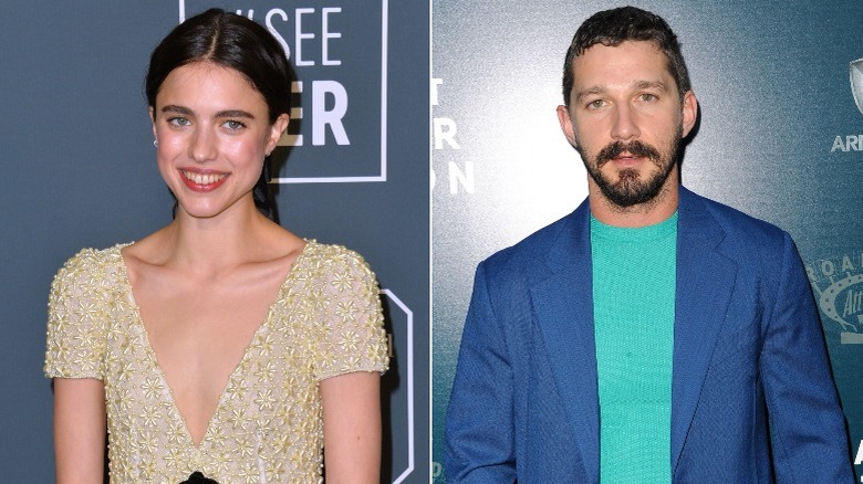 Margaret Qualley, Shia LaBeouf posing