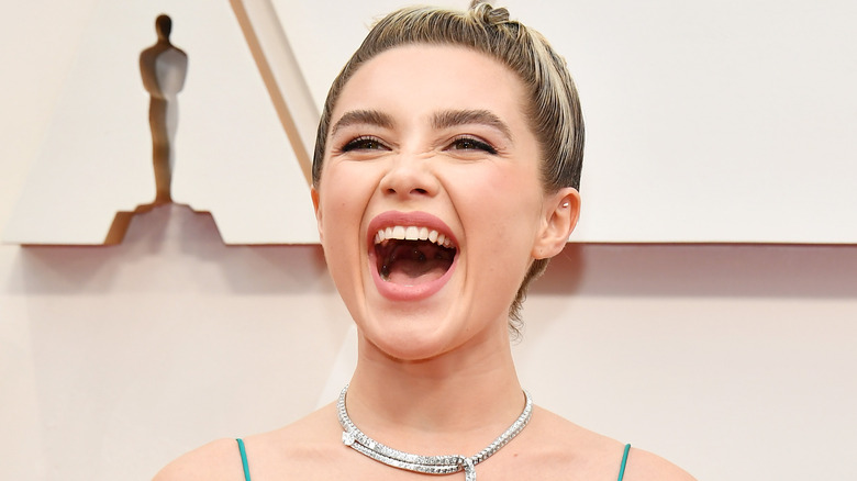 Florence Pugh big smile