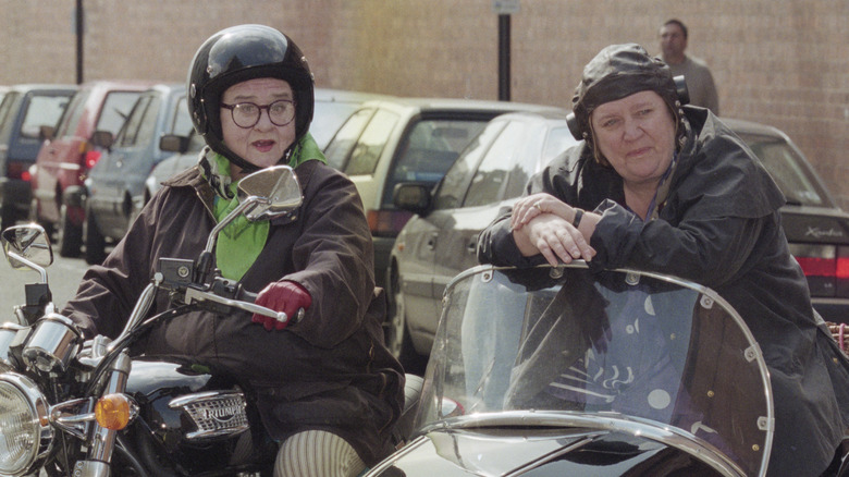 Clarissa Dickson Wright  and Jennifer Paterson of "Two Fat Ladies"