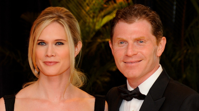 Stephanie March and Bobby Flay smiling