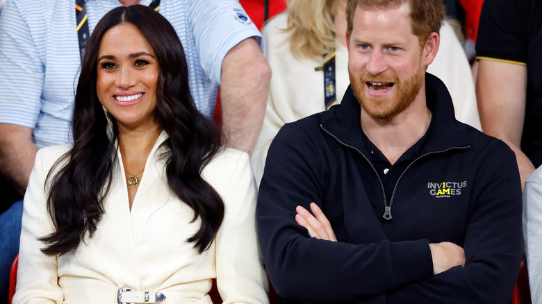 Meghan, Duchess of Sussex and Prince Harry, Duke of Sussex at Invictus Games 2022 The Hague, Netherlands