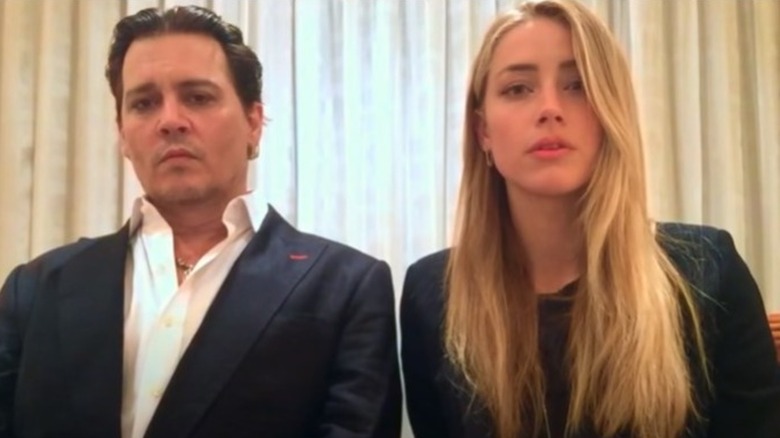 Johnny Depp and Amber Heard speak on-camera