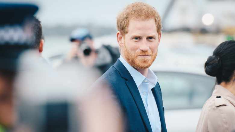 Prince Harry smirking