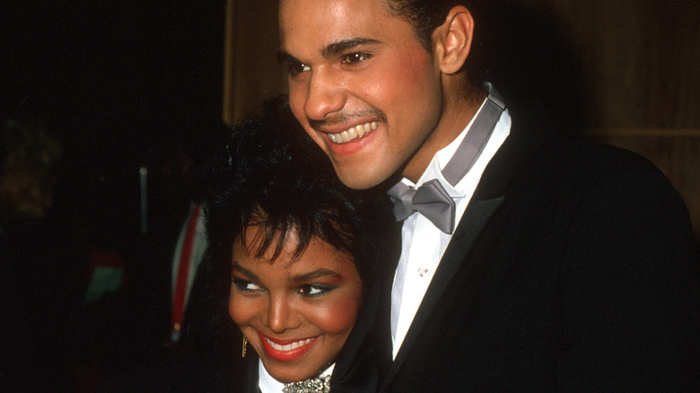 Janet Jackson and James DeBarge smiling