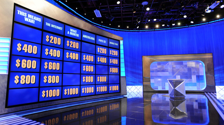 Jeopardy! set with player board