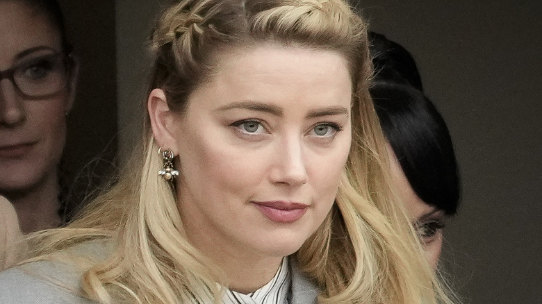 Amber Heard leaving court