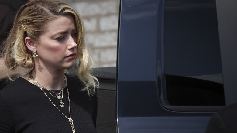 Amber Heard outside court