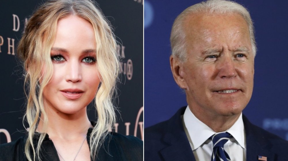 Jennifer Lawrence and Joe Biden