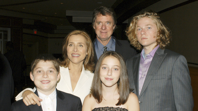 Meredith Vieira, Richard M. Cohen, and their children attending the Dinner of Champions "Concert at the Kodak"