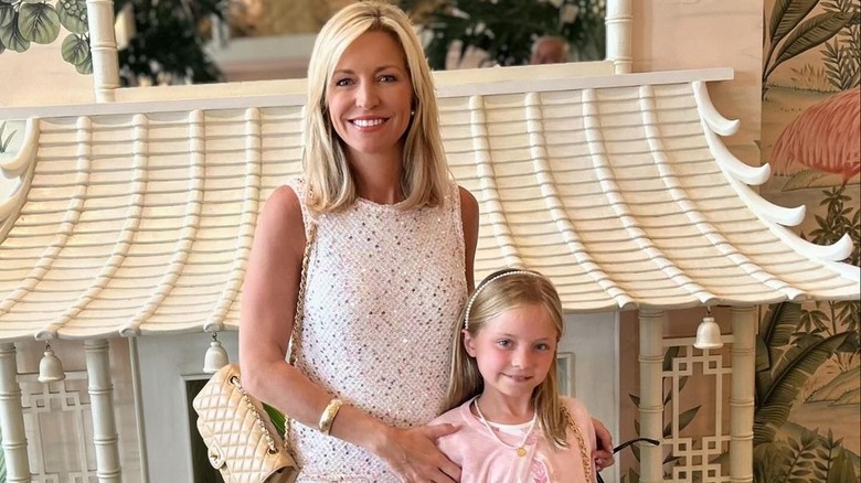 Ainsley Earhardt and daughter Hayden posing