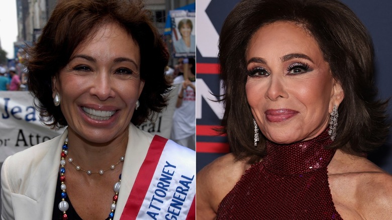 Jeanine Pirro with natural makeup and heavy makeup