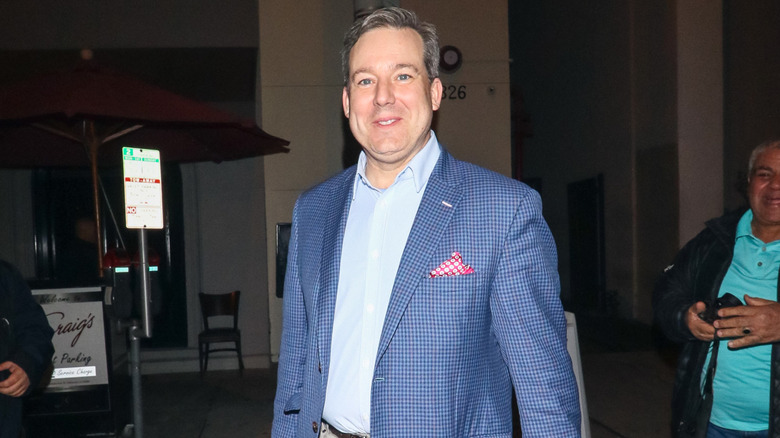 Ed Henry in a blue jacket