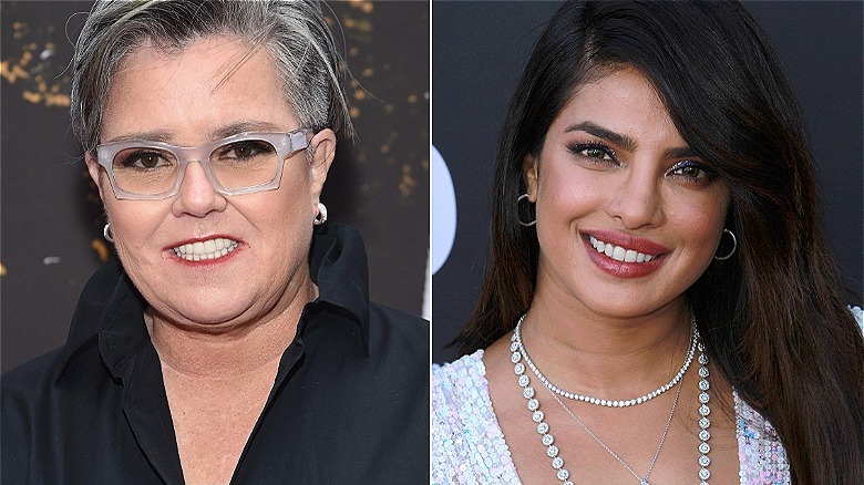 Rosie O'Donnell and Priyanka Chopra smiling