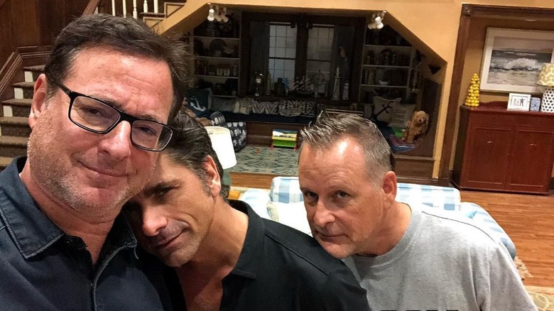 Bob Saget taking selfie with John Stamos, Dave Coulier