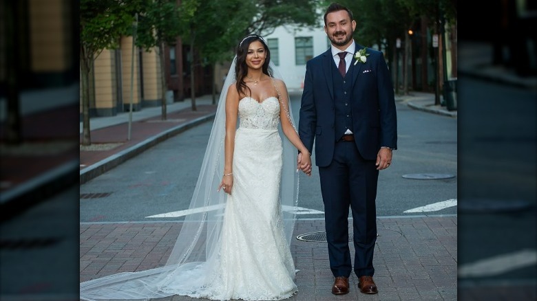 alyssa and chris wedding outfits married at first sight