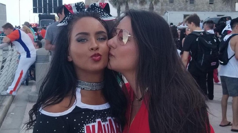 Debbie Butler kissing Gabi Butler on cheek