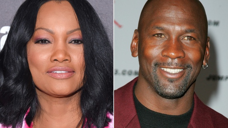 Garcelle Beauvais and Michael Jordan smiling