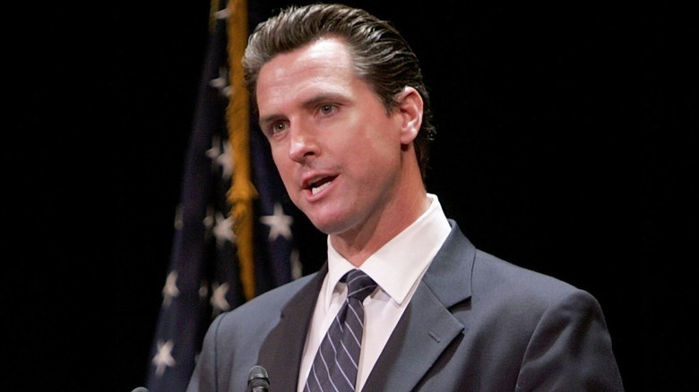 Gavin Newsom giving a speech in San Francisco, CA (2006)