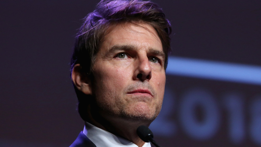 Tom Cruise scowling