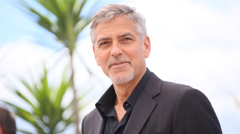 George Clooney poses 