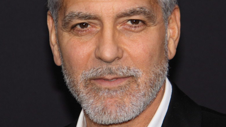 George Clooney looking pensive 