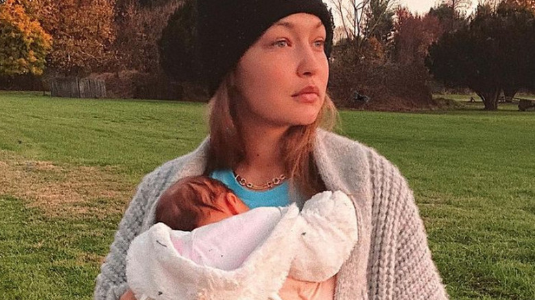 Gigi Hadid and baby Khai