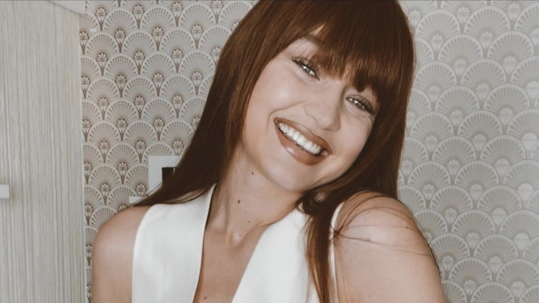 Gigi Hadid's new red hair and bangs