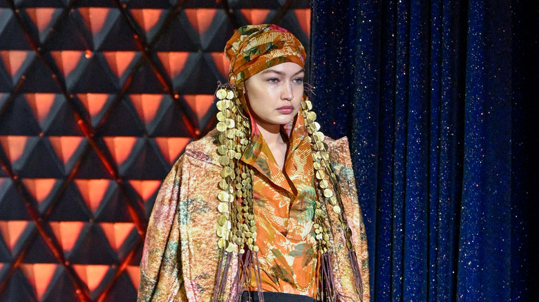 Gigi Hadid walks the runway 