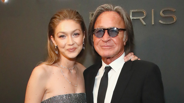 Gigi Hadid and Mohamed Hadid smiling