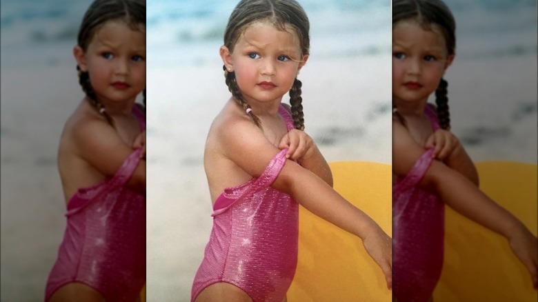 Gigi Hadid as a child