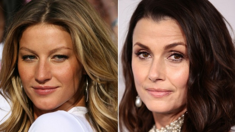 Gisele Bundchen smiling side eye Bridget Moynahan smiling