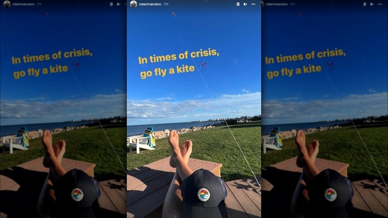 Rob Marciano's Instagram Story of a flying kite