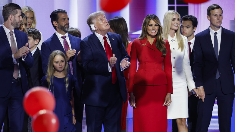 Trump family gathered on stage