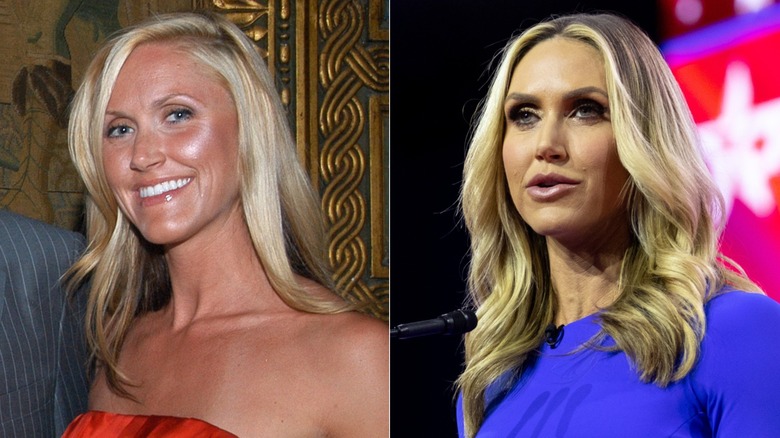 Lara Trump in 2008 and 2024