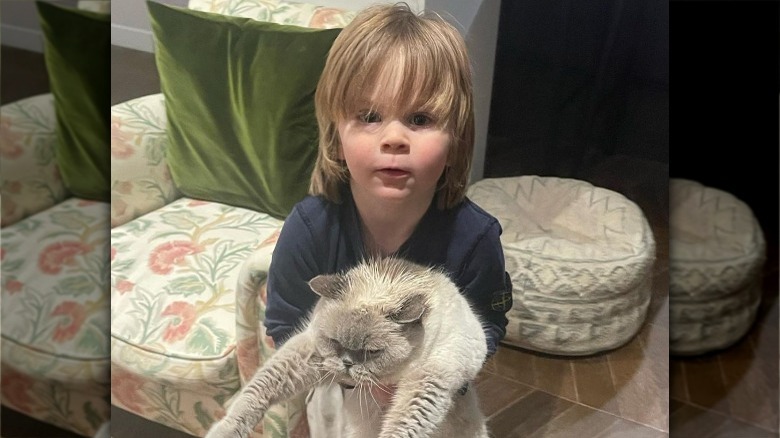 Oscar Ramsay with cat