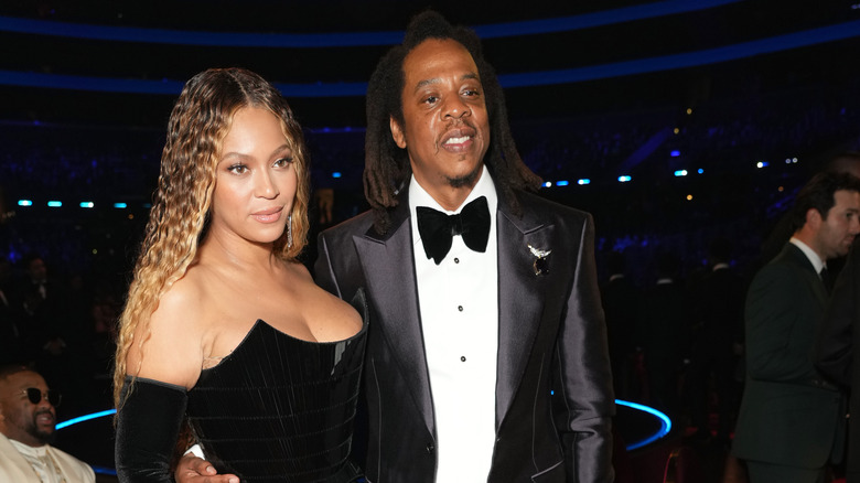 Beyoncé and Jay Z attending GRAMMY awards