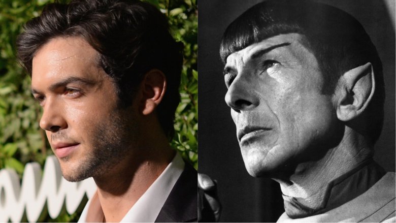 Ethan Peck, Leonard Nimoy as Spock