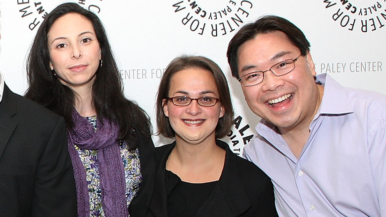 Elisabeth Finch with colleagues